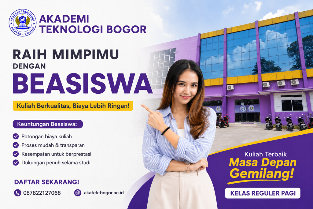 Beasiswa Kuliah Teknik di AKATEK Bogor Tahun Ajaran 2026/2027